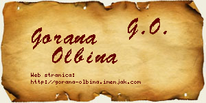 Gorana Olbina vizit kartica